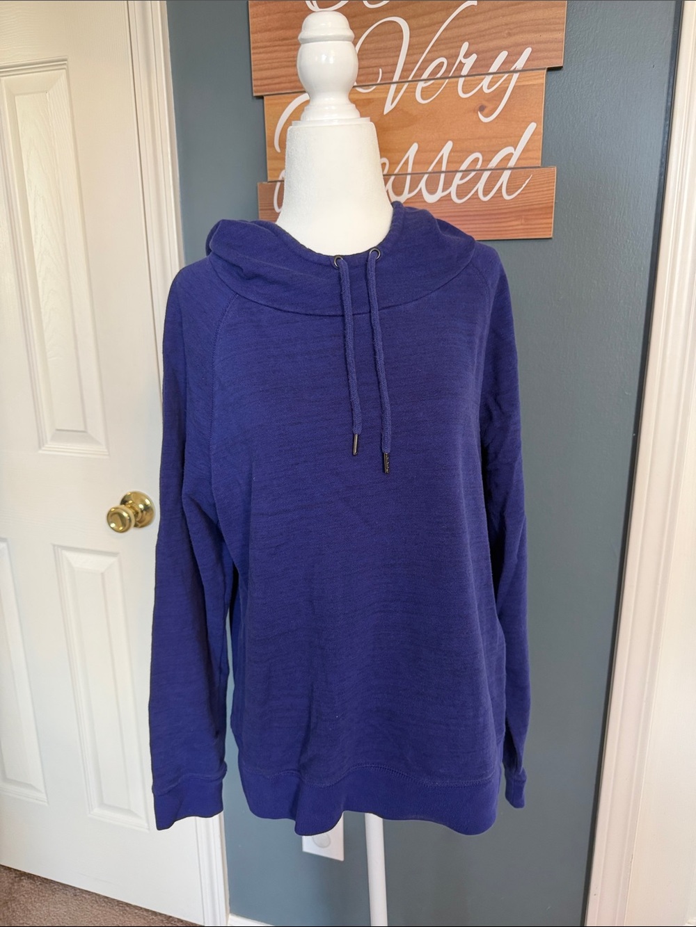 Reebok Navy Cowl-Neck Hoodie (#0006)